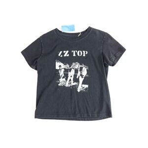 ZZ Top Graphic T-Shirt Faded Black Cotton X-Small‎